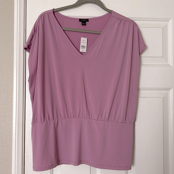 Ann Taylor Tops - Ann Taylor XL stretchy dress blouse. Mauve color. NWT